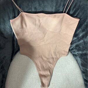 Pacsun size medium tan thong bodysuit